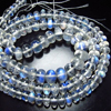 16 inches -AAAA-So Gorgeous High Quality Nice Clean -Rainbow Moonstone -Smooth Rondell Beads Very Nice Flashy FIRE size 4 - 7 mm